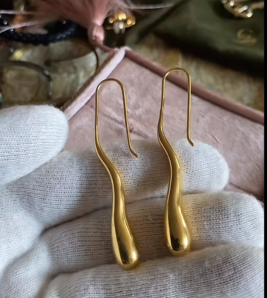 BOUCLES D'OREILLES EN OR COMME BLACK DOVES