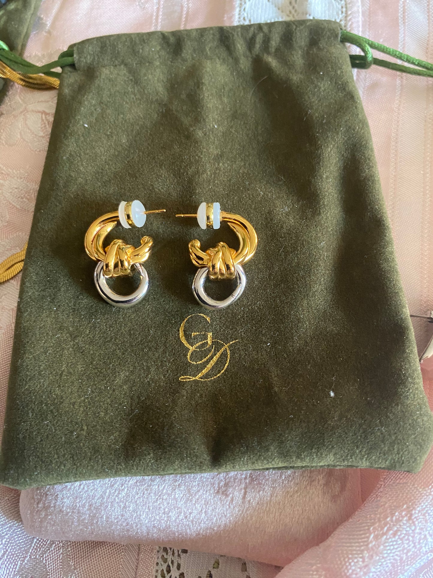 GOLD AND SILVER EARRINGS