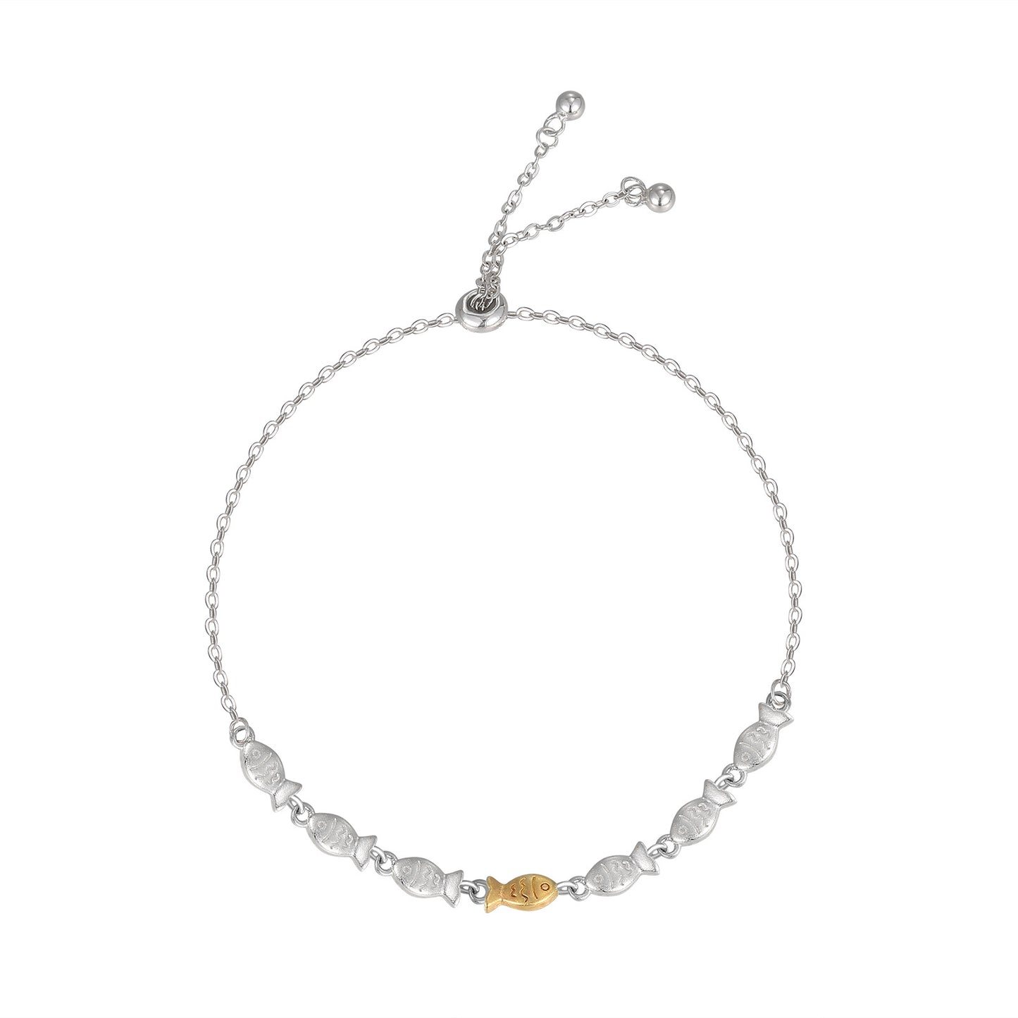 BRACELET ARGENT NAGE A CONTRE COURANT