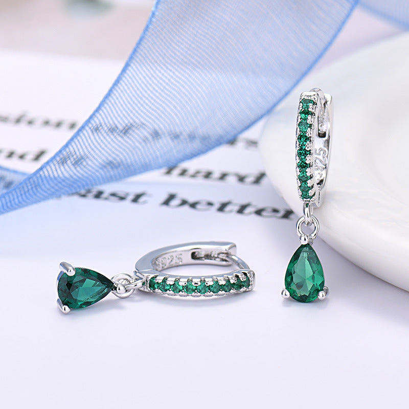 EXCUISITE SILVER EARRINGS WITH DROP