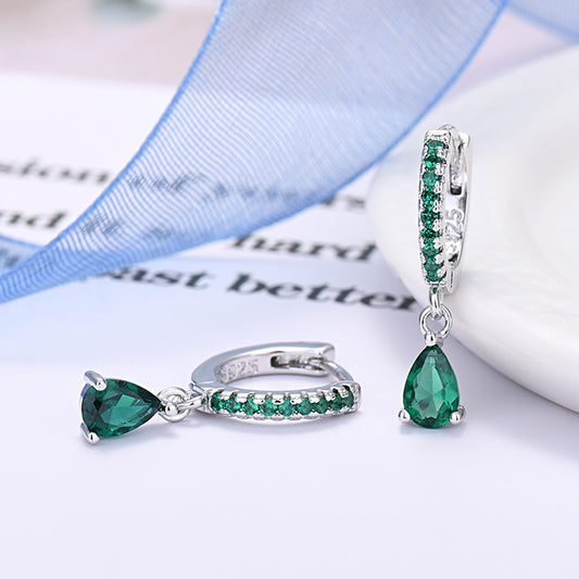 EXCUISITE SILVER EARRINGS WITH DROP