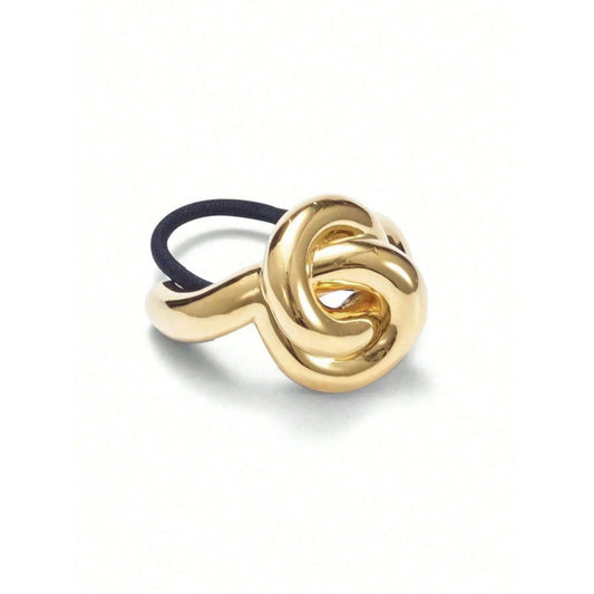 HAIR TIE AS A GOLDEN KNOT
