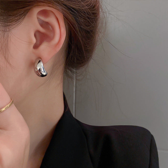 SILVER CHUNKY EARRINGS