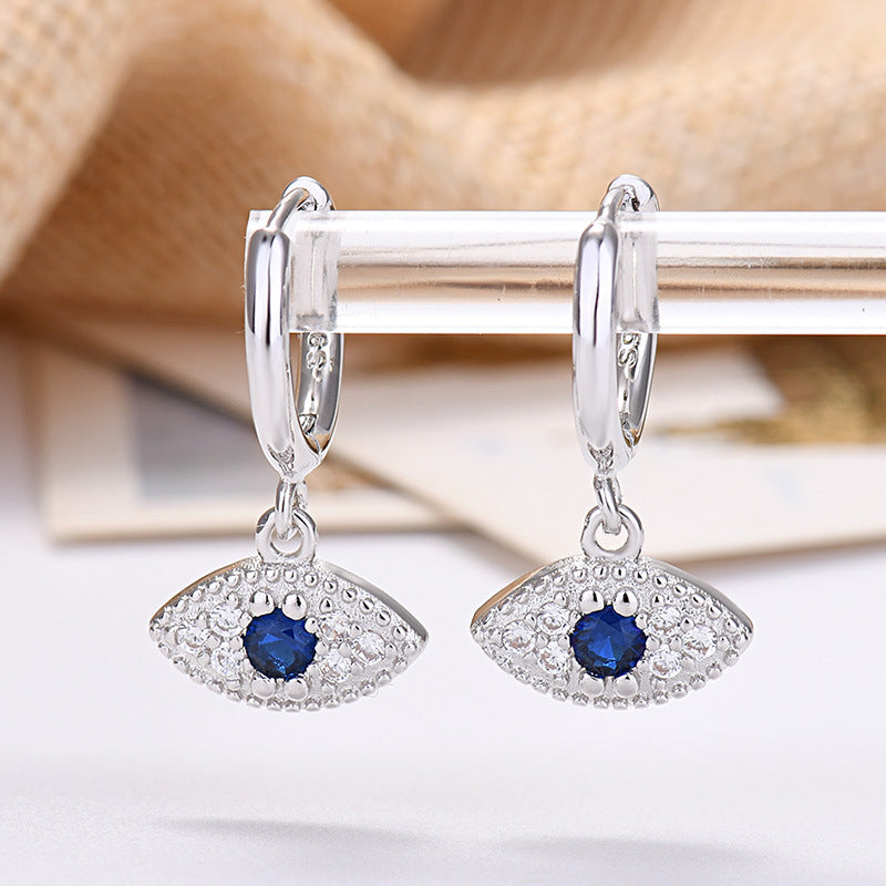 GLAMOUR EARRINGS STERLING SILVER EVIL EYE