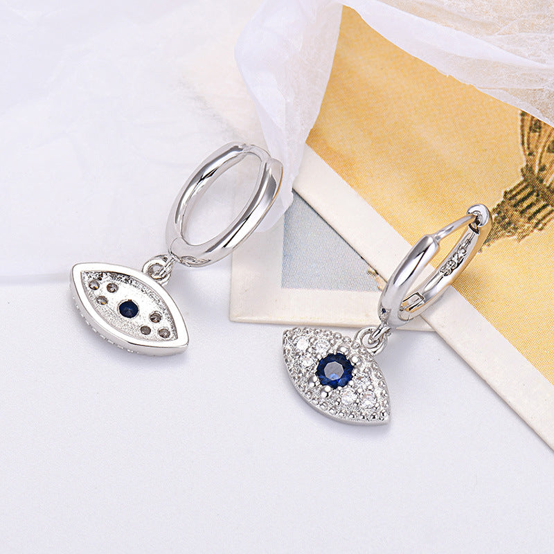GLAMOUR EARRINGS STERLING SILVER EVIL EYE