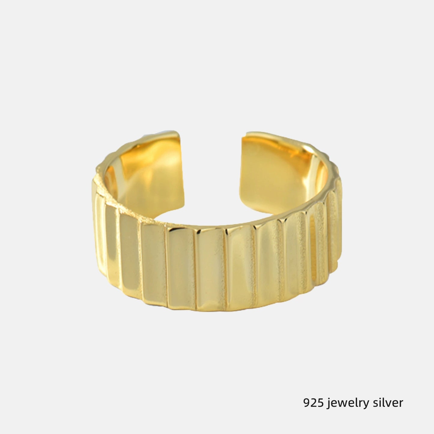 BAGUE À RAYURES EN ARGENT