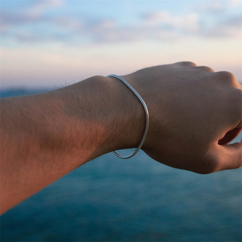 SNAKE CHAIN BRACELET IN STAINLESS STEEL