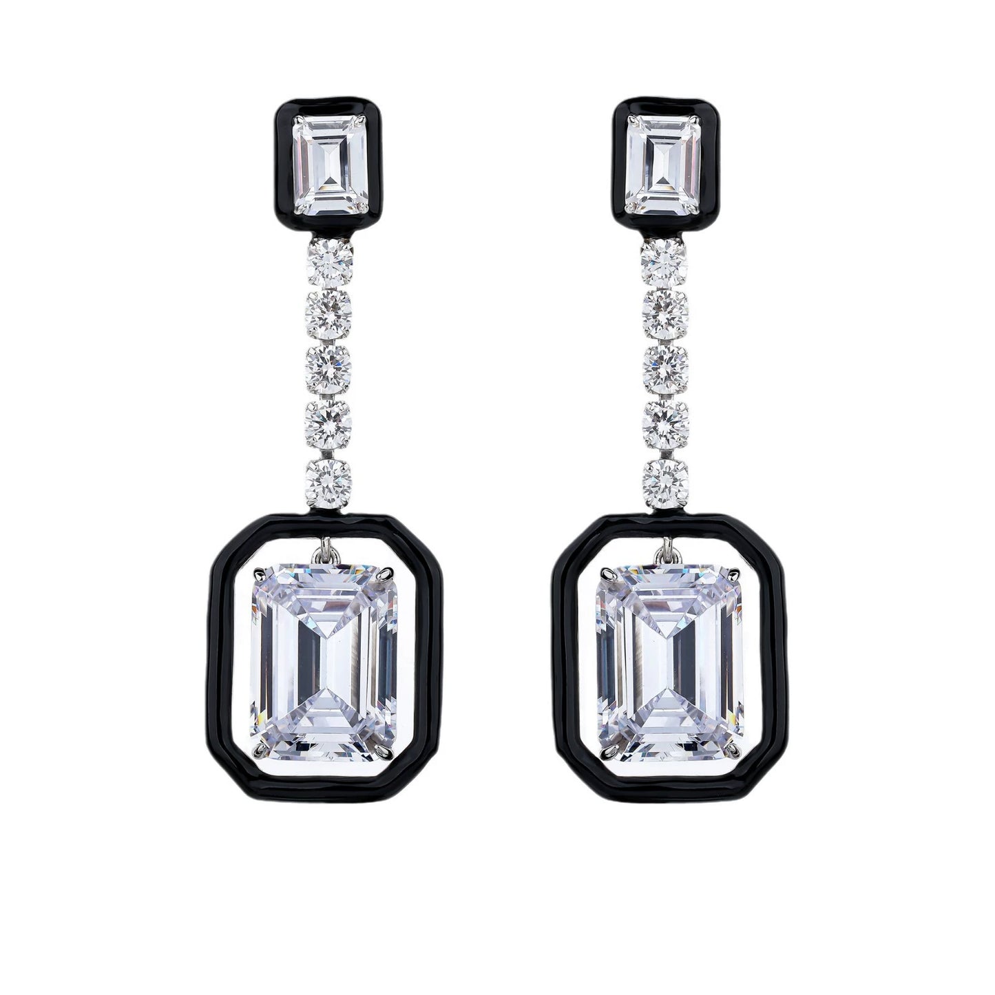 SILVER EARDROPS AS ON STAGE