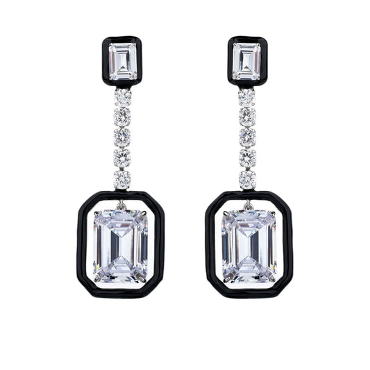 SILVER EARDROPS AS ON STAGE