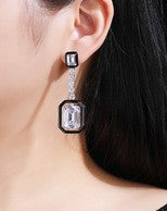 SILVER EARDROPS AS ON STAGE